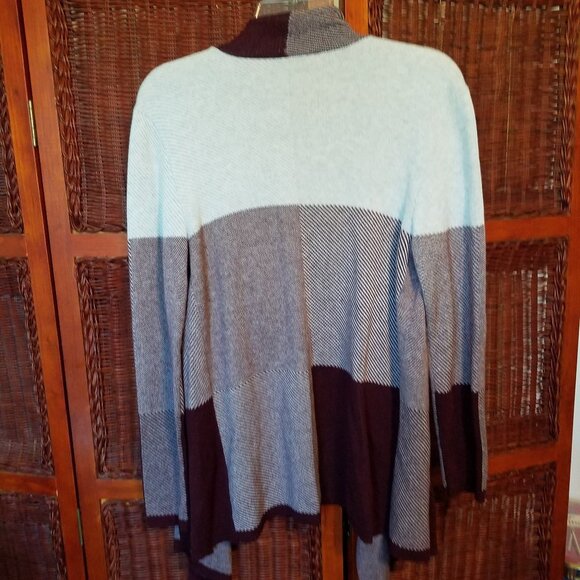 Chaus New York Open Waterfall Cardigan Sweater - Picture 9 of 12